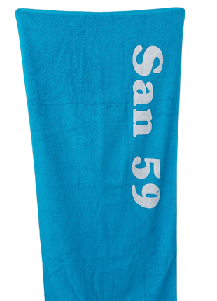 Badlaken met print turquoise