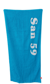 Badlaken met print turquoise
