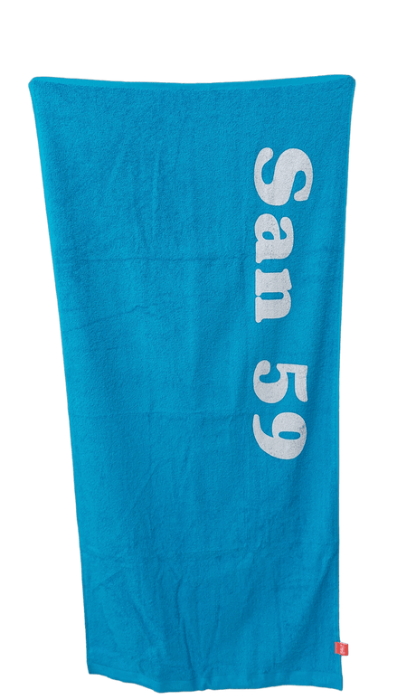 Badlaken met print turquoise