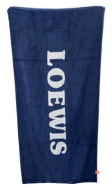 Badlaken met XXL print navy