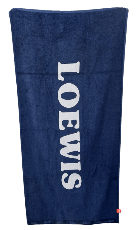 Badlaken met XXL print navy