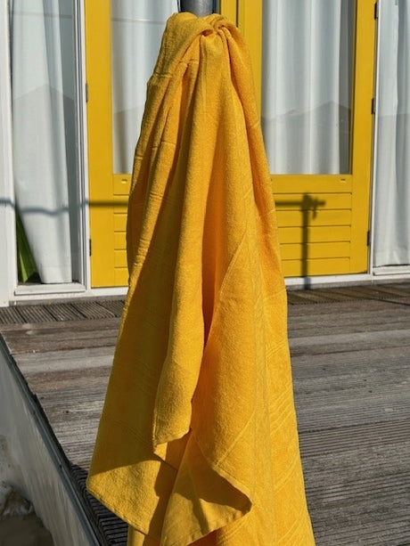 Badstof hamamdoek geel
