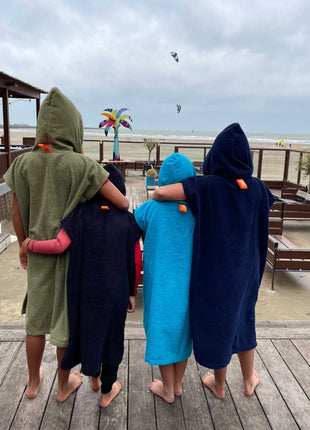 Badstof kinder surfponcho's