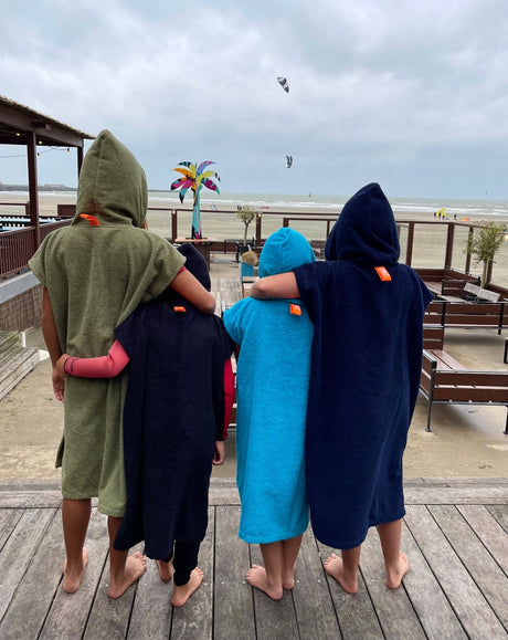 Badstof kinder surfponcho's