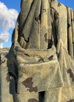 Binnenvakje met rits Camo strandtas