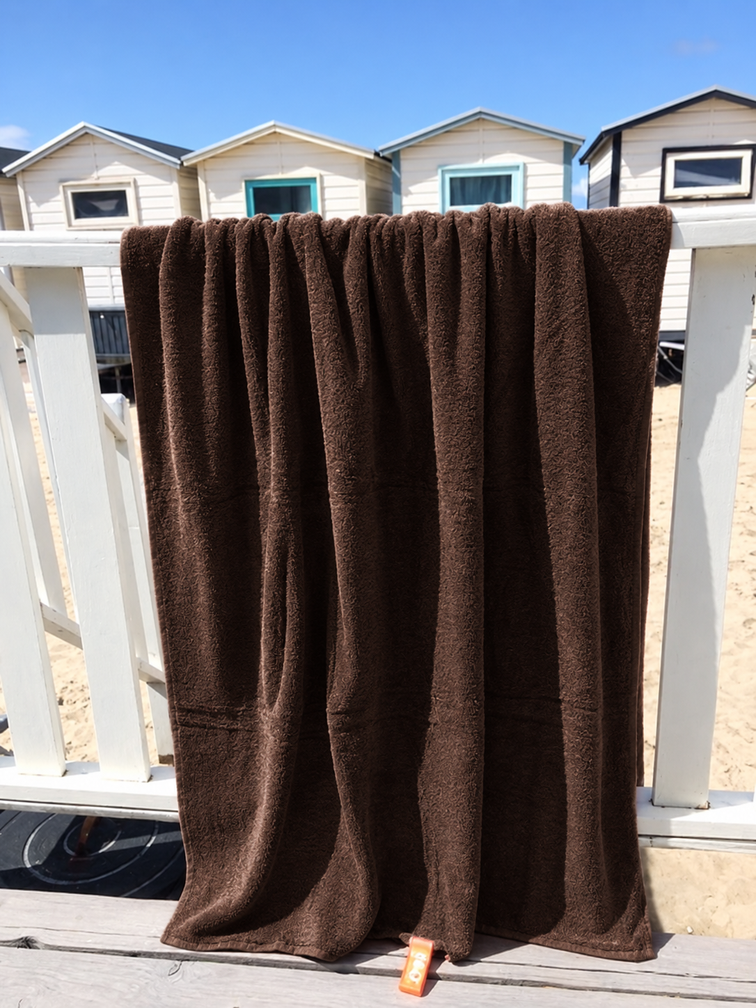 Luxe XXL strandlaken bruin 100x200 cm - 500 gr/m2