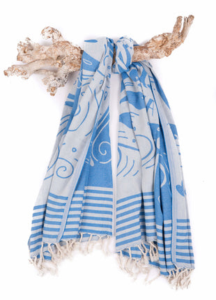 Call it Fouta hamamdoek hello summer blue
