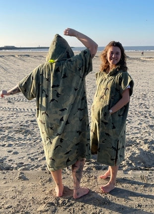 Camouflage surfponcho's unisex