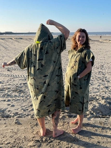Camouflage surfponcho's unisex