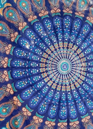 Detail Pauw blauw