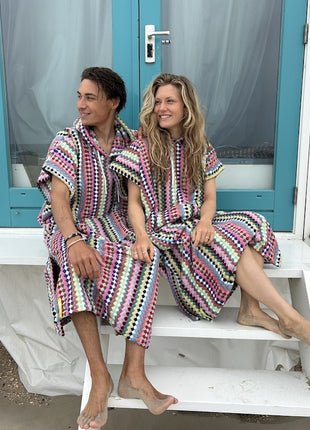 Dikke badstof surfponchos Pom