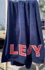 Donkerblauw badlaken Patch