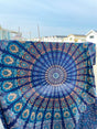 Familiestrandlaken Pauw blauw