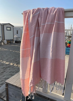 Familiestrandlaken peach