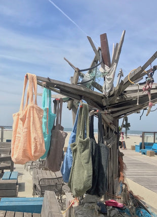 Grote strandtas badstof