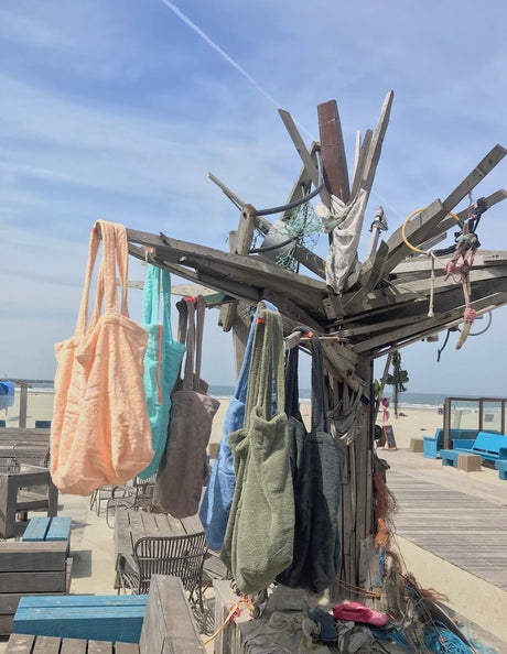 Grote strandtas badstof