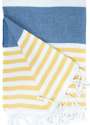 Hamamdoek blauw-geel