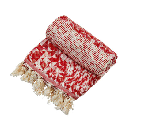 Hamamdoek Diamond rood