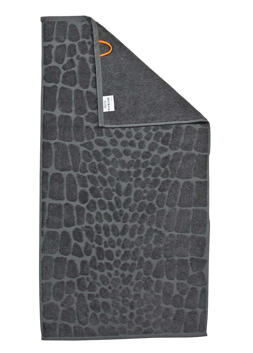 Handdoek Crocoprint antraciet