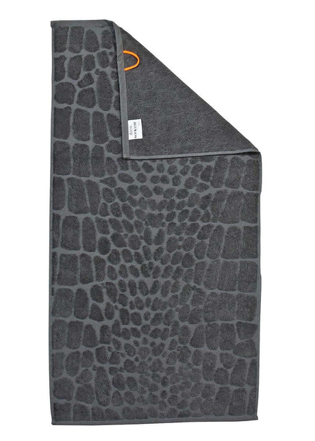 Handdoek Crocoprint antraciet