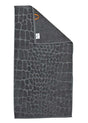 Handdoek Crocoprint antraciet