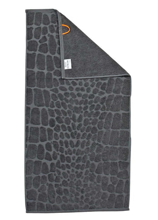 Handdoek Crocoprint antraciet