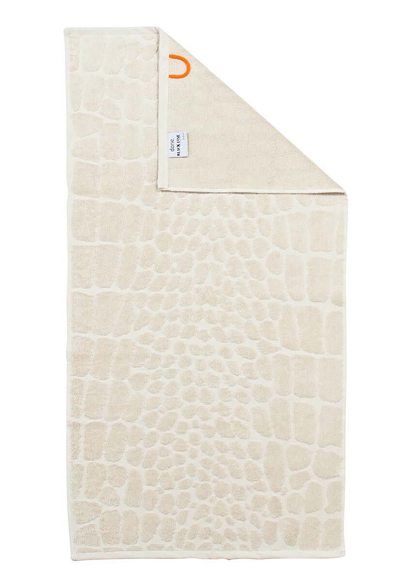 Handdoek Crocoprint offwhite