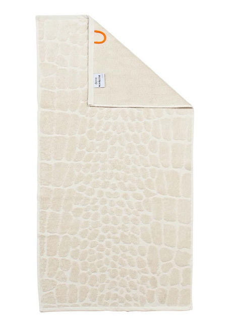 Handdoek Crocoprint offwhite