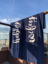Huwelijks set donkerblauwe strandlakens