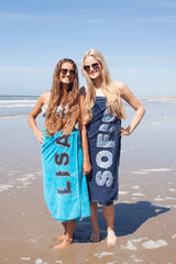 Jeans strandlaken turquoise
