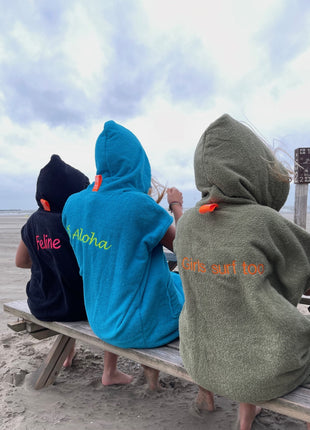 kinder surfponcho borduren