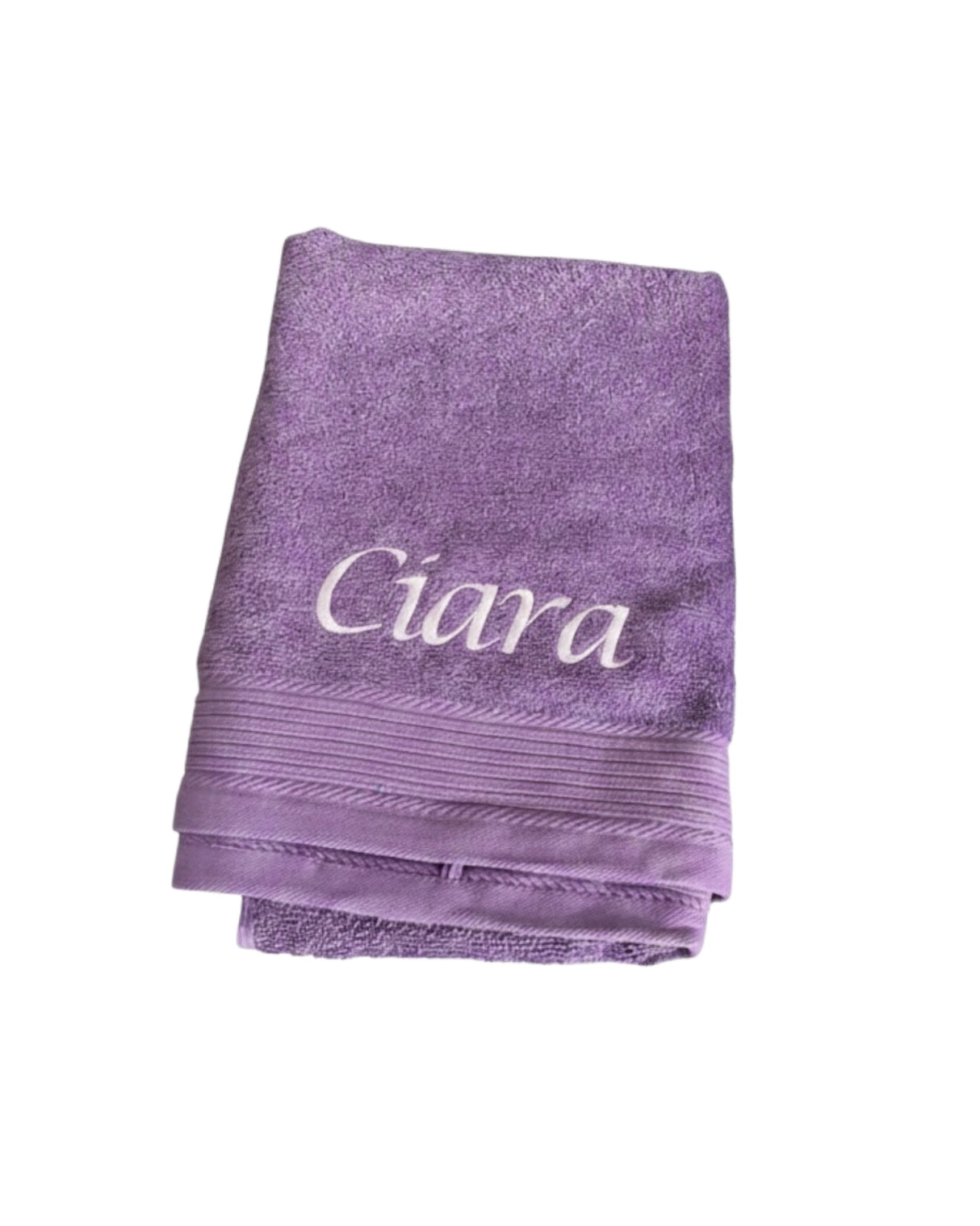 The One bath towel embroidery