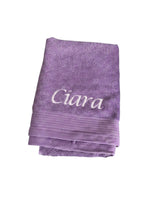 The One bath towel embroidery