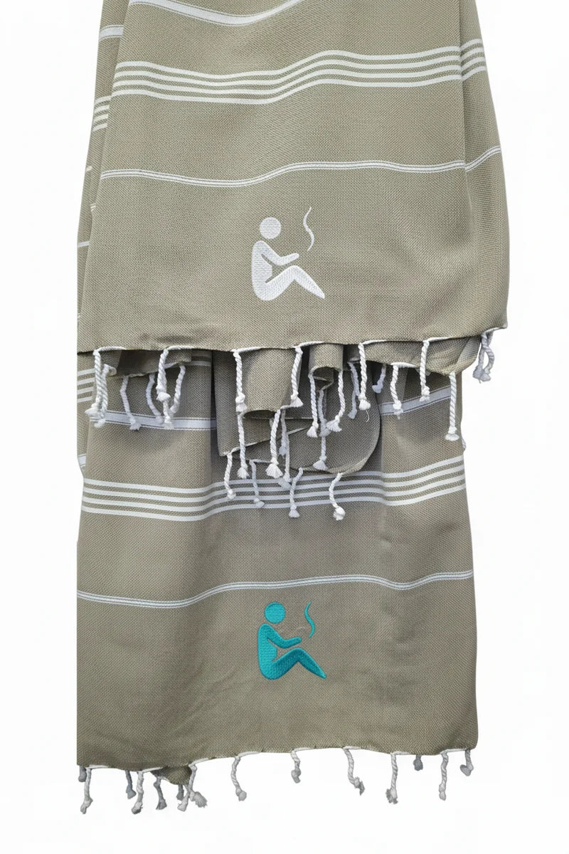 Hamamdoek borduren met tekst of logo