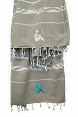 Hamamdoek borduren met tekst of logo