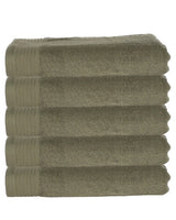 Classic badhanddoeken olijfgroen - 5 stuks