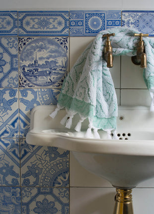 Ottomania guest towel Flower jade green 4712 1