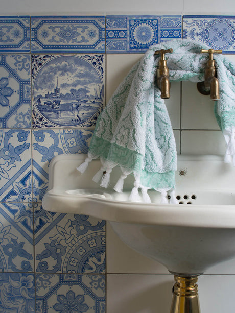 Ottomania guest towel Flower jade green 4712 1