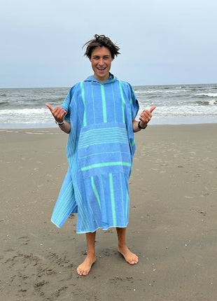Ottomania omkleed-poncho petrol
