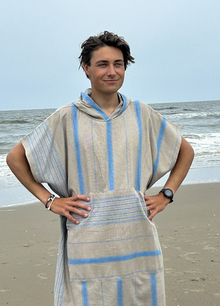 Ottomania omkleed-poncho surfponcho olijf