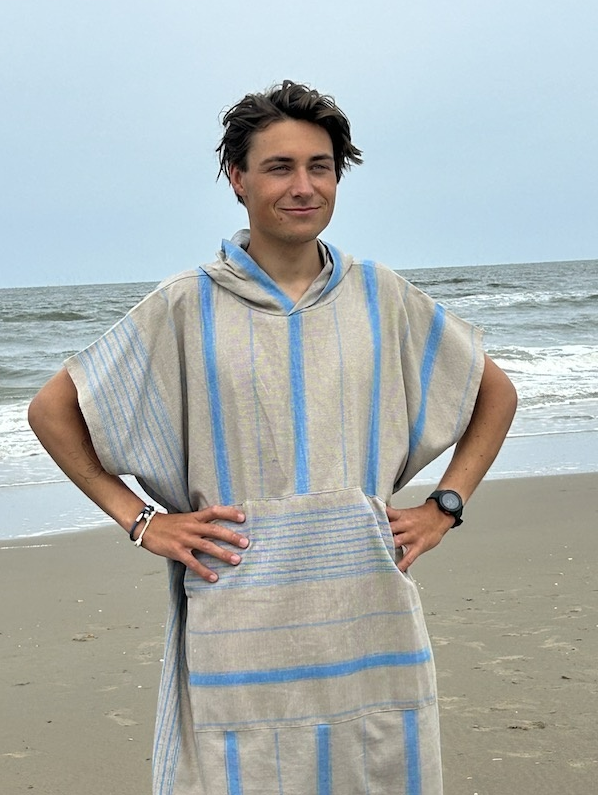 Ottomania omkleed-poncho surfponcho olijf