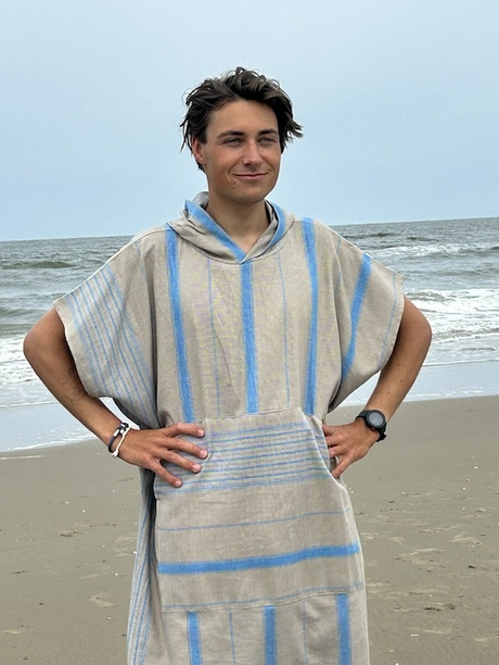 Ottomania omkleed-poncho surfponcho olijf