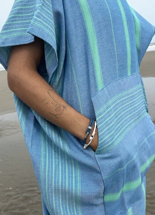 Ottomania petrol omkleed-poncho