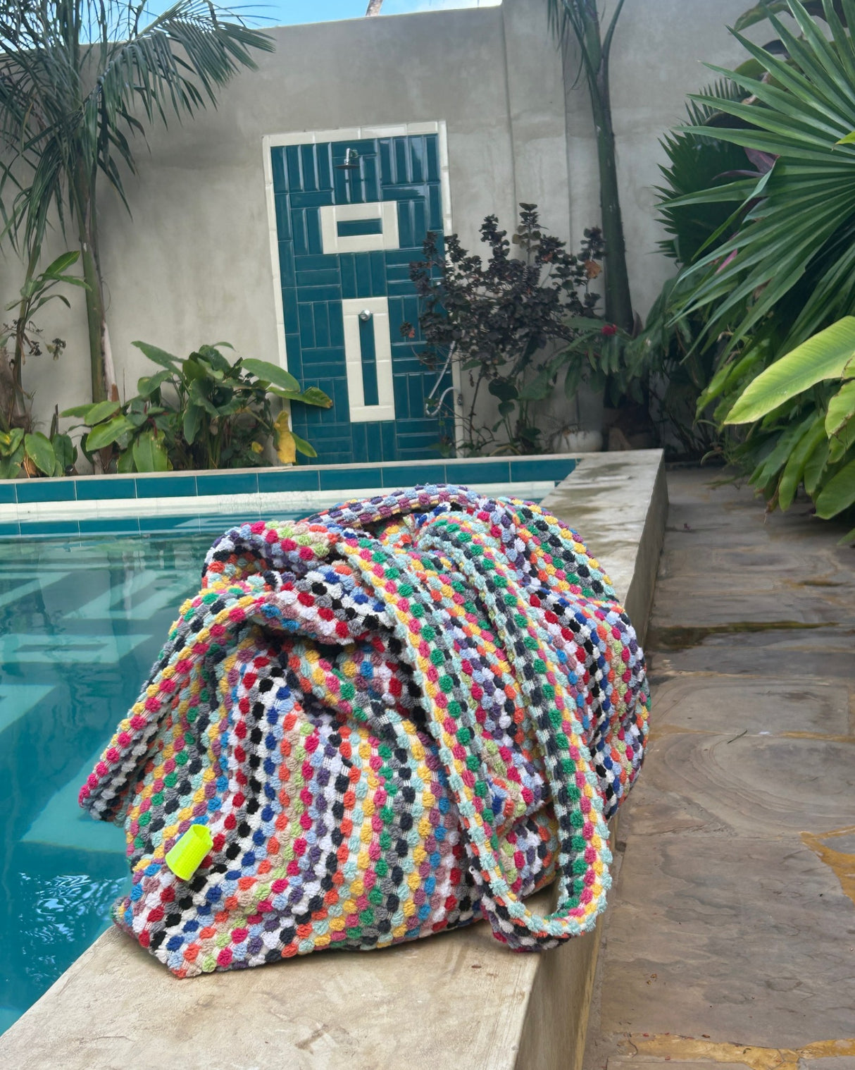 Strandtasche aus Frottee Camo