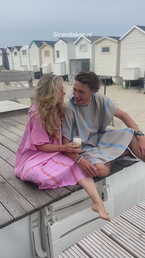 Ottomania omkleed-poncho roze