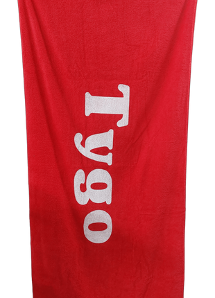 Rood strandlaken met XXL print