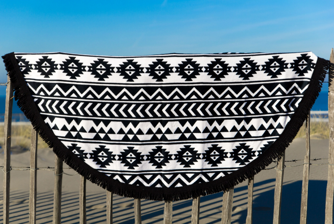 Ronde handdoek Aztec