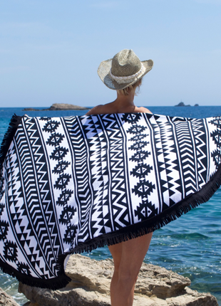 Ronde handdoek Aztec