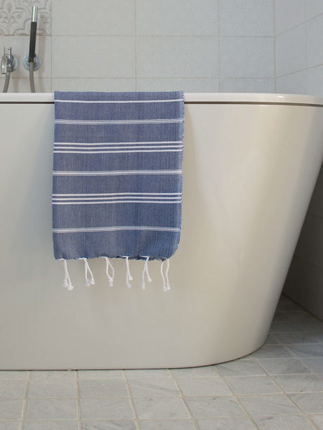 S hamamdoek Ottomania blauw