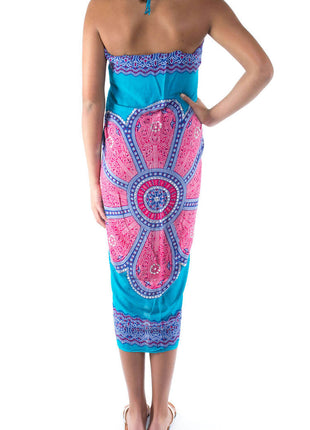 sarong dark turquoise tosca 1-2